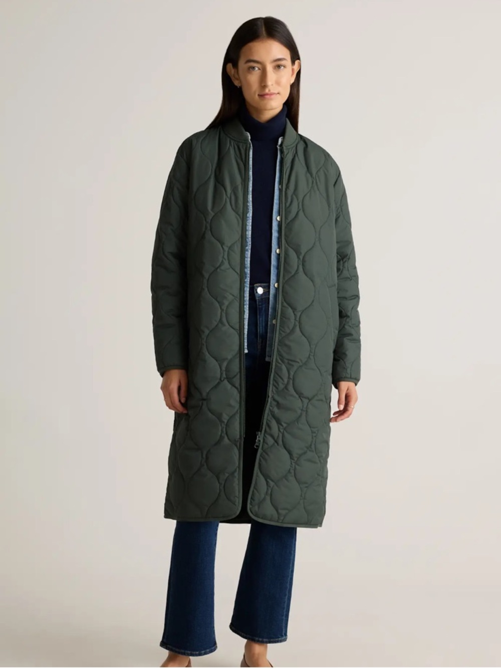 NWT Quince featherless quilted puffer long coat